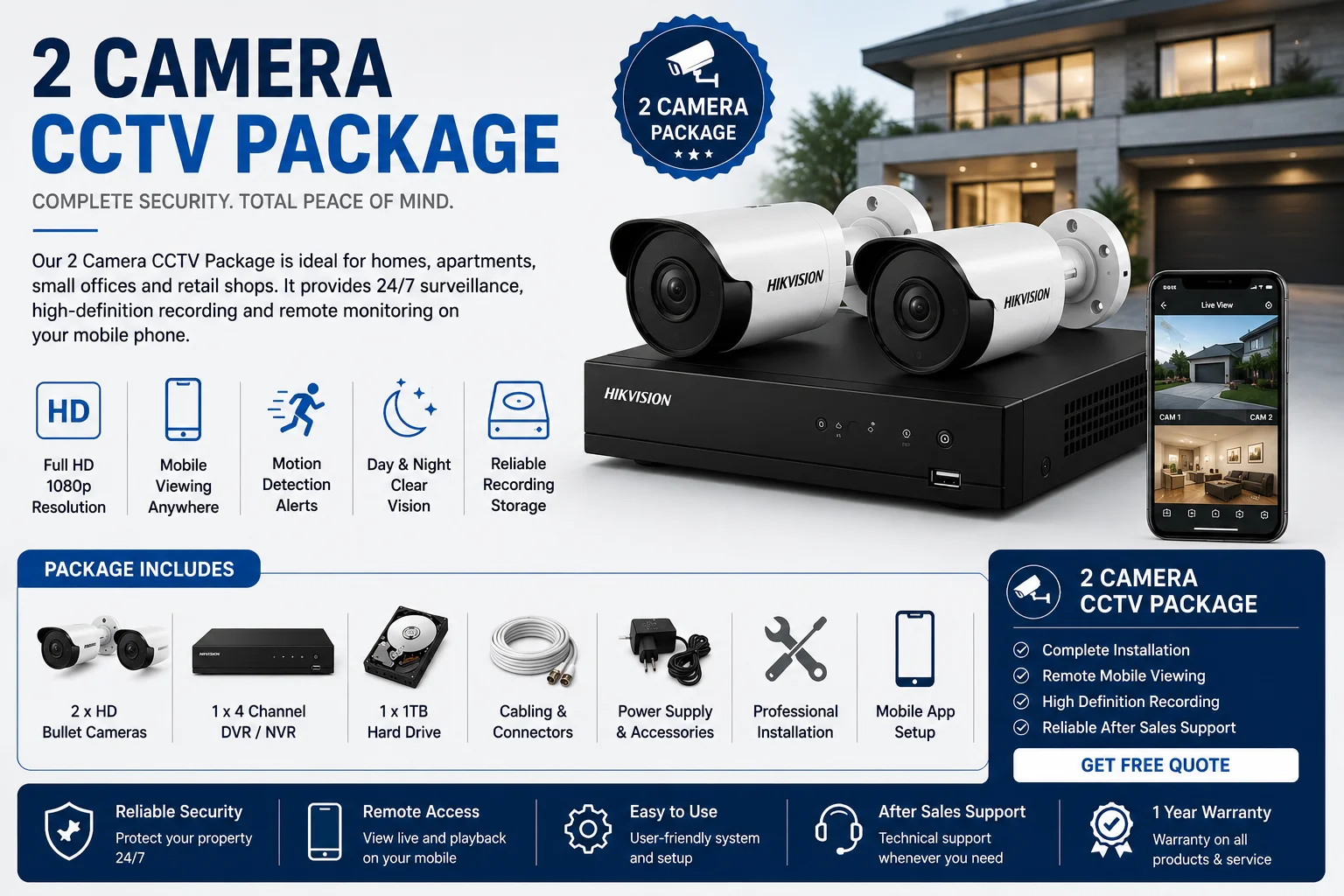 2 Camera CCTV Package Singapore