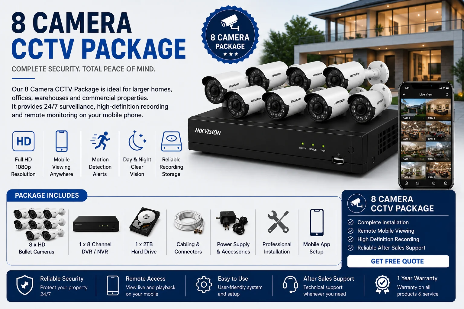 8 Camera CCTV Package Singapore
